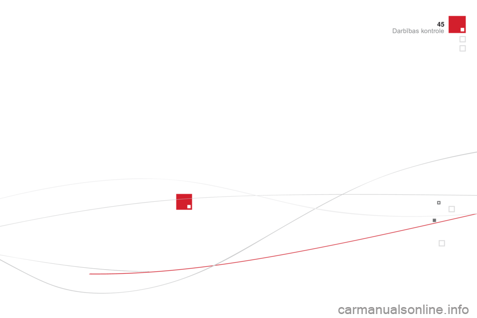 CITROEN DS3 2015  Lietošanas Instrukcija (in Latvian) 45
DS3_lv_Chap01_controle-de-marche_ed01-2014
Darbības kontrole  