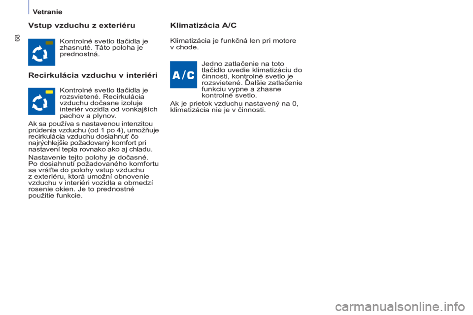 CITROEN BERLINGO ELECTRIC 2017 Návod na použitie (in Slovak) 68
Berlingo-2-VU_sk_Chap04_Ergonomie_ed01-2015Berlingo-2-VU_sk_Chap04_Ergonomie_ed01-2015
Vstup vzduchu z exteriéru
Recirkulácia vzduchu v interiériKlimatizácia A/C
kontrolné svetlo tlačidla je CITROEN BERLINGO ELECTRIC 2017 Návod na použitie (in Slovak) 68
Berlingo-2-VU_sk_Chap04_Ergonomie_ed01-2015Berlingo-2-VU_sk_Chap04_Ergonomie_ed01-2015
Vstup vzduchu z exteriéru
Recirkulácia vzduchu v interiériKlimatizácia A/C
kontrolné svetlo tlačidla je
