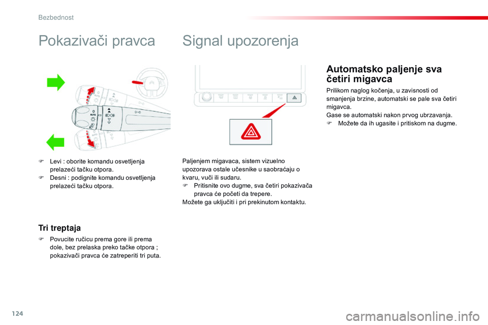 CITROEN C4 CACTUS 2015 Priručnik (in Serbian) 124
C4-cactus_sr_Chap07_securite_ed02-2014
Pokazivači pravca
F Levi : oborite komandu osvetljenja
prelazeći tačku otpora.
F
d
e
sni : podignite komandu osvetljenja
prelazeći tačku otpora. CITROEN C4 CACTUS 2015 Priručnik (in Serbian) 124
C4-cactus_sr_Chap07_securite_ed02-2014
Pokazivači pravca
F Levi : oborite komandu osvetljenja
prelazeći tačku otpora.
F
d
e
sni : podignite komandu osvetljenja
prelazeći tačku otpora.