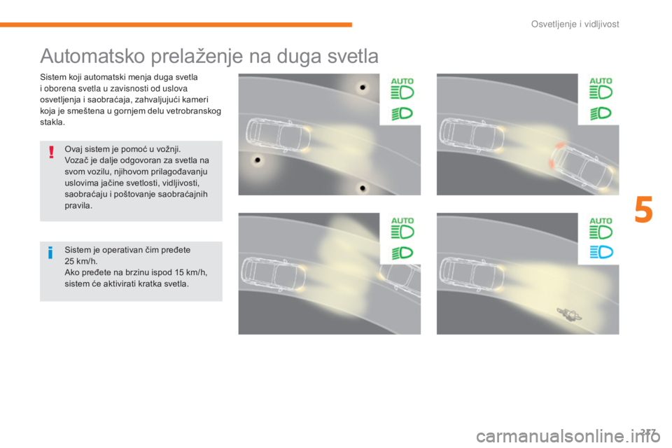 CITROEN C4 SPACETOURER 2018 Priručnik (in Serbian) 217
C4-Picasso-II_sr_Chap05_eclairage-visibilite_ed02-2016
Sistem koji automatski menja duga svetla
i oborena svetla u zavisnosti od uslova
osvetljenja i saobraćaja, zahvaljujući kameri
koja je s CITROEN C4 SPACETOURER 2018 Priručnik (in Serbian) 217
C4-Picasso-II_sr_Chap05_eclairage-visibilite_ed02-2016
Sistem koji automatski menja duga svetla
i oborena svetla u zavisnosti od uslova
osvetljenja i saobraćaja, zahvaljujući kameri
koja je s