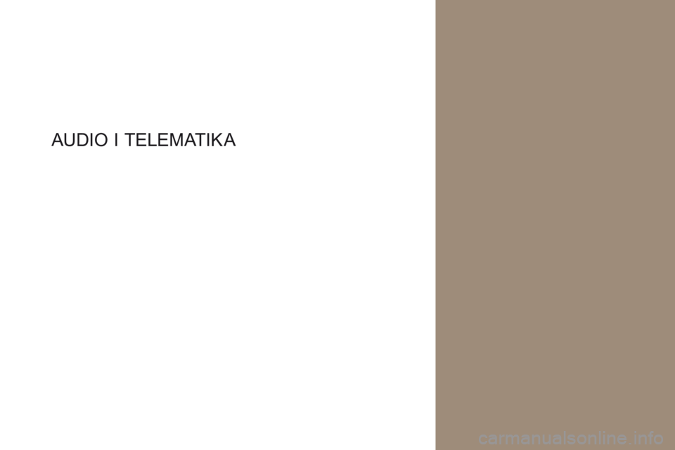 CITROEN DS4 2017  Priručnik (in Serbian) DS4_sr_Chap10a_audio_ed01-2016
AUDIO I  TELEMATIKA  