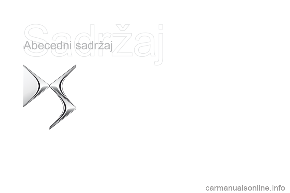 CITROEN DS5 2015  Priručnik (in Serbian) DS5_sr_Chap12_index-recherche_ed01-2015
Abecedni sadržaj 