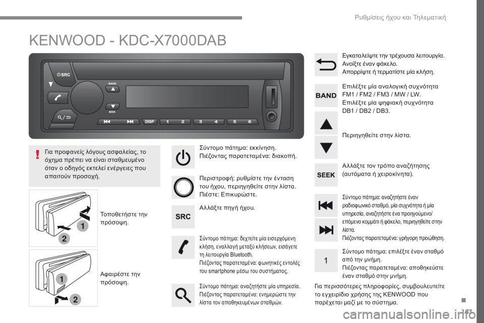 CITROEN C-ZERO 2017 ΟΔΗΓΌΣ ΧΡΉΣΗΣ (in Greek) 1
2
1
2
163
C-Zero_el_Chap10b_KENWOOD_ed01-2016
KENWOOD - KDC-X7000DAB
για περισσότερες πληροφορίες, συμβουλευτείτε
το εγχειρίδιο χρήσης τη CITROEN C-ZERO 2017 ΟΔΗΓΌΣ ΧΡΉΣΗΣ (in Greek) 1
2
1
2
163
C-Zero_el_Chap10b_KENWOOD_ed01-2016
KENWOOD - KDC-X7000DAB
για περισσότερες πληροφορίες, συμβουλευτείτε
το εγχειρίδιο χρήσης τη