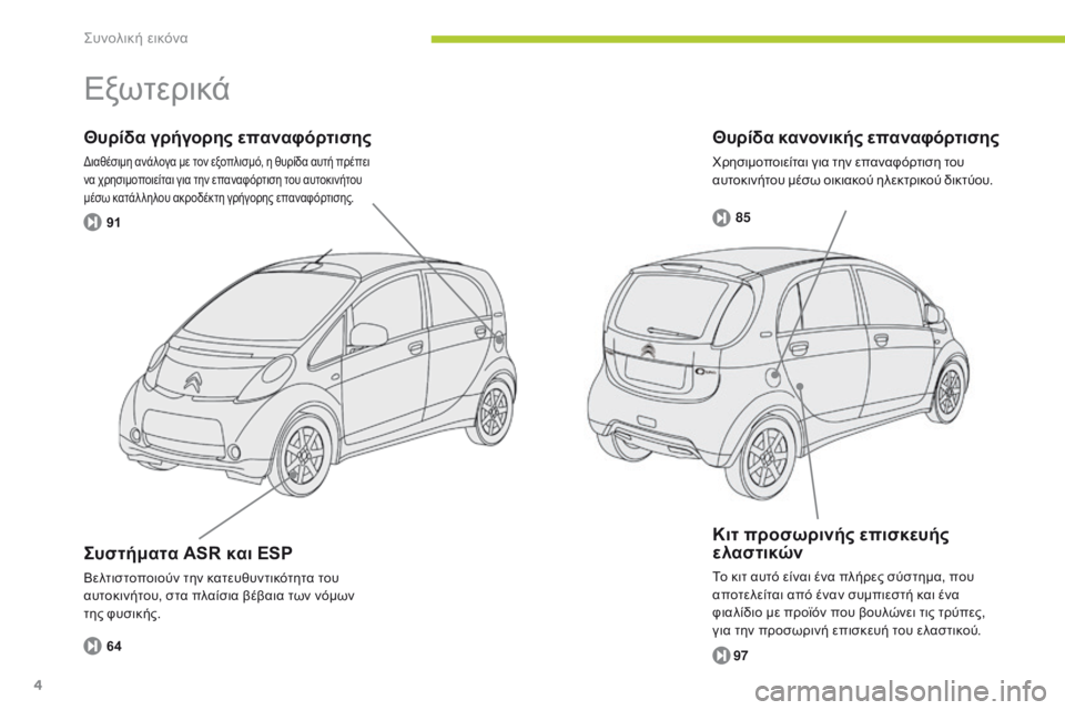 CITROEN C-ZERO 2016 ΟΔΗΓΌΣ ΧΡΉΣΗΣ (in Greek) 85
91
64
97
4
C-zero_el_Chap00b_vue-ensemble_ed01-2014
Θυρίδα κανονικής επαναφόρτισης
χρησιμοποιείται για την επαναφόρτιση του
αυτο CITROEN C-ZERO 2016 ΟΔΗΓΌΣ ΧΡΉΣΗΣ (in Greek) 85
91
64
97
4
C-zero_el_Chap00b_vue-ensemble_ed01-2014
Θυρίδα κανονικής επαναφόρτισης
χρησιμοποιείται για την επαναφόρτιση του
αυτο