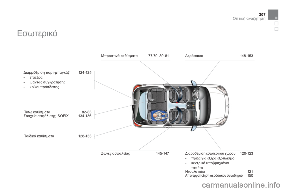 CITROEN DS3 2011  ΟΔΗΓΌΣ ΧΡΉΣΗΣ (in Greek) 307
Οπτική αναζήτηση
 
Εσωτερικό 
 
 
 
Διαρρύθμιση πορτ-μπαγκάζ   124 -125
   
 
-  εταζέρα
   
-  ιμάντας συγκράτησης 
   
-  �