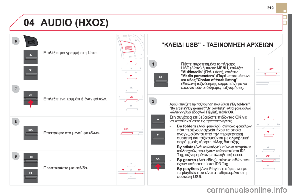 CITROEN DS5 HYBRID 2012 ΟΔΗΓΌΣ ΧΡΉΣΗΣ (in Greek) 7
6
8
9
2
1
04
319
Επιλέ
ξτε μια γραμμή στη λίστα.
Επιλέ
ξτε ένα κομμάτι ή έναν φάκελο.
Π
ροσπεράστε μια σελίδα. Επισ CITROEN DS5 HYBRID 2012 ΟΔΗΓΌΣ ΧΡΉΣΗΣ (in Greek) 7
6
8
9
2
1
04
319
Επιλέ
ξτε μια γραμμή στη λίστα.
Επιλέ
ξτε ένα κομμάτι ή έναν φάκελο.
Π
ροσπεράστε μια σελίδα. Επισ