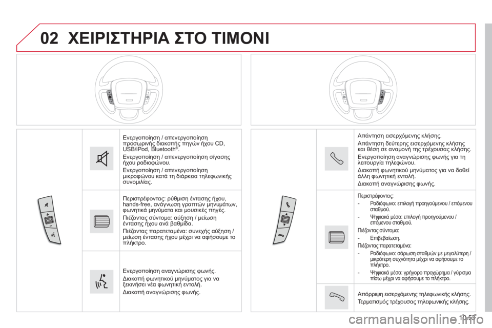 CITROEN JUMPER 2015  ΟΔΗΓΌΣ ΧΡΉΣΗΣ (in Greek) 02
10.53
JUMPER-PAPIER_EL_CHAP10B_AUTORADIO_FIAT-4_ED01-2014
 ΧΕΙΡΙΣΤΗΡΙΑ ΣΤΟ ΤΙΜΟΝΙ 
 Ενεργοποίηση / απενεργοποίηση προσωρινής διακοπής