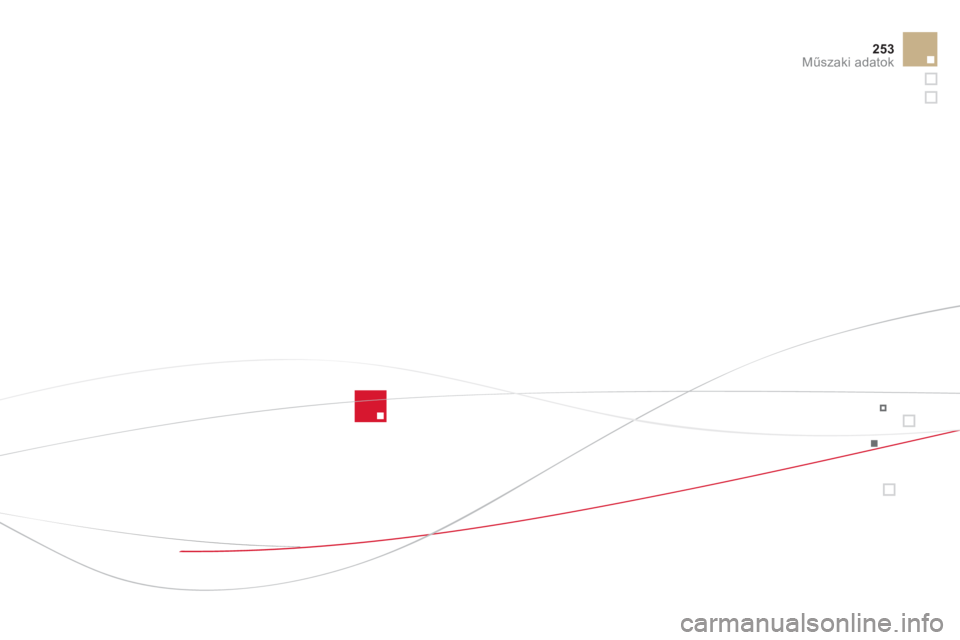 CITROEN DS3 2014  Kezelési útmutató (in Hungarian) 253Műszaki adatok 