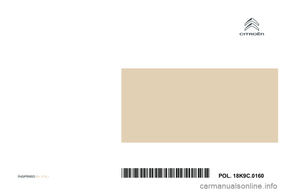 CITROEN BERLINGO VAN 2019  Instrukcja obsługi (in Polish) POL. 18K9C.0160*18K9C.0160* 