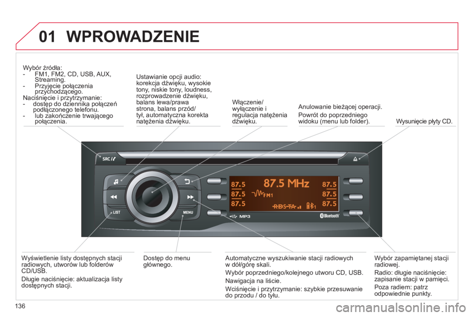 CITROEN C-ZERO 2016  Instrukcja obsługi (in Polish) 01
136
c-zero_pl_chap11b_rDE2_ed01-2014
WPROWADZENIE
Wybór źródła:
- FM1, FM2,  c D,  usb , au X, 
s

treaming.
-
 
Przyjęcie połączenia 
przychodzącego.
n

aciśnięcie i przytrzymanie:
-
 
d