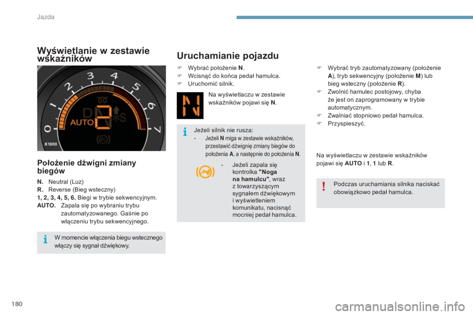 CITROEN C4 2015 Instrukcja obsługi (in Polish) 180
c4-2_pl_chap09_conduite_ed01-2015
c4-2_pl_chap09_conduite_ed01-2015
Wyświetlanie w zestawie
wskaźników
Położenie dźwigni zmiany
biegów
N. neutral (Luz)
R. re
verse (bi eg wsteczny)
1, 2, CITROEN C4 2015 Instrukcja obsługi (in Polish) 180
c4-2_pl_chap09_conduite_ed01-2015
c4-2_pl_chap09_conduite_ed01-2015
Wyświetlanie w zestawie
wskaźników
Położenie dźwigni zmiany
biegów
N. neutral (Luz)
R. re
verse (bi eg wsteczny)
1, 2,