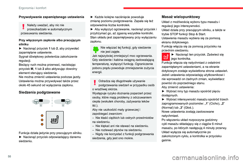 CITROEN C5 AIRCROSS 2022 Instrukcja obsługi (in Polish) 50
Ergonomia i komfort
Regulacja kierownicy
► Po zatrzymaniu pociągnąć dźwignię A, aby
odblokować kierownicę.
► Wyregulować wysokość i głębokość
odpowiednio do pozycji za kier CITROEN C5 AIRCROSS 2022 Instrukcja obsługi (in Polish) 50
Ergonomia i komfort
Regulacja kierownicy
► Po zatrzymaniu pociągnąć dźwignię A, aby
odblokować kierownicę.
► Wyregulować wysokość i głębokość
odpowiednio do pozycji za kier