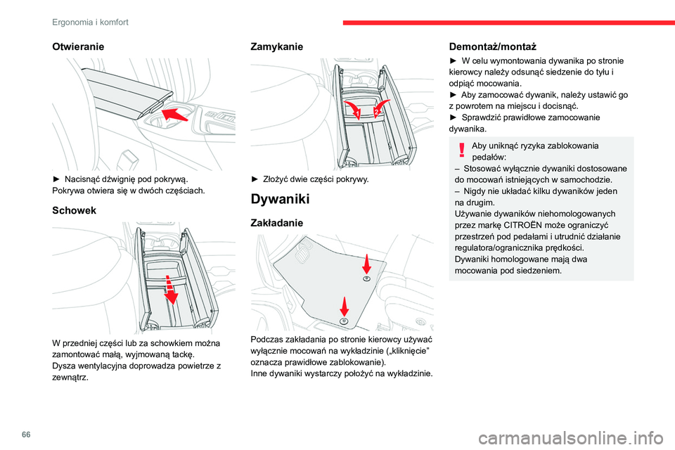 CITROEN C5 AIRCROSS 2022 Instrukcja obsługi (in Polish) 66
Ergonomia i komfort
Lampki sufitowe
1.Przednia lampka sufitowa
2. Przednie lampki oświetlenia punktowego
3.Tylna lampka sufitowa
4. Tylne lampki oświetlenia punktowego
Lampki sufitowe z przodu i CITROEN C5 AIRCROSS 2022 Instrukcja obsługi (in Polish) 66
Ergonomia i komfort
Lampki sufitowe
1.Przednia lampka sufitowa
2. Przednie lampki oświetlenia punktowego
3.Tylna lampka sufitowa
4. Tylne lampki oświetlenia punktowego
Lampki sufitowe z przodu i