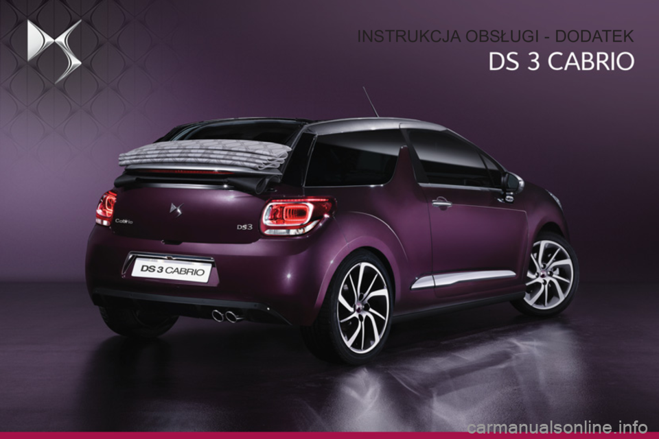 CITROEN DS3 CABRIO 2016  Instrukcja obsługi (in Polish)   INSTRUKCJA OBSŁUGI - DODATEK  