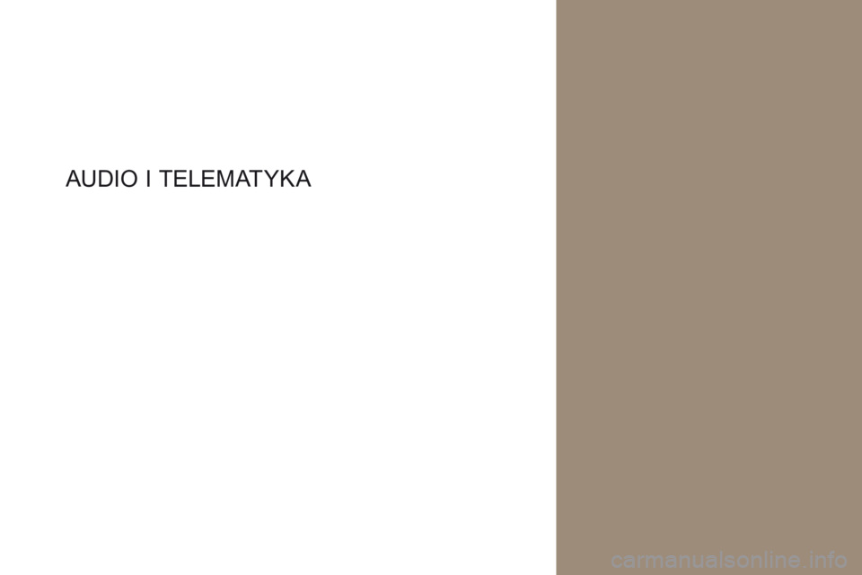 CITROEN DS4 2017  Instrukcja obsługi (in Polish) DS4_ pl _Chap10a _ audio_ed01-2016
AUDIO I TELEMATyKA  