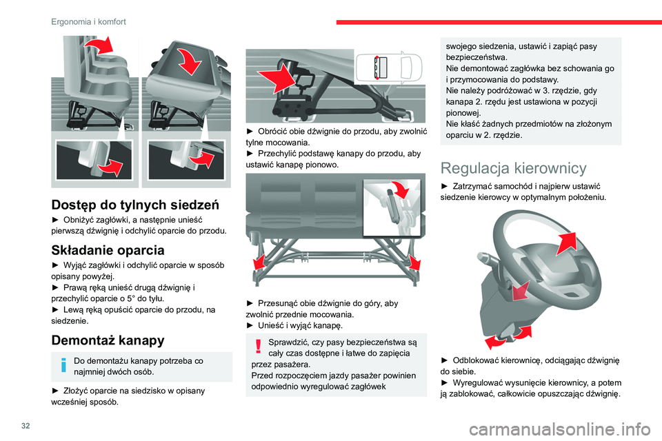CITROEN JUMPER 2020 Instrukcja obsługi (in Polish) 32
Ergonomia i komfort
Ze względów bezpieczeństwa czynności
te należy bezwzględnie wykonywać po
zatrzymaniu samochodu.
Lusterka wsteczne
Zewnętrzne lusterka
wsteczne
Lusterka dzielą si CITROEN JUMPER 2020 Instrukcja obsługi (in Polish) 32
Ergonomia i komfort
Ze względów bezpieczeństwa czynności
te należy bezwzględnie wykonywać po
zatrzymaniu samochodu.
Lusterka wsteczne
Zewnętrzne lusterka
wsteczne
Lusterka dzielą si