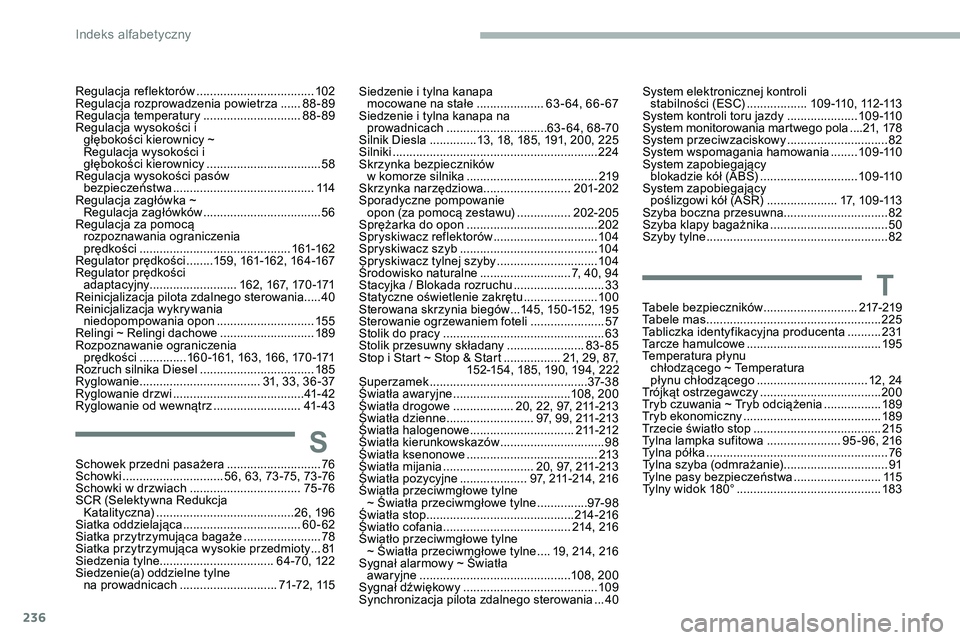CITROEN JUMPER SPACETOURER 2020 Instrukcja obsługi (in Polish) 236
Tabele bezpieczników ............................21 7-219
Tabele mas .................................................... 2
25
Tabliczka identyfikacyjna producenta
..........2
31
Tarcze hamul CITROEN JUMPER SPACETOURER 2020 Instrukcja obsługi (in Polish) 236
Tabele bezpieczników ............................21 7-219
Tabele mas .................................................... 2
25
Tabliczka identyfikacyjna producenta
..........2
31
Tarcze hamul