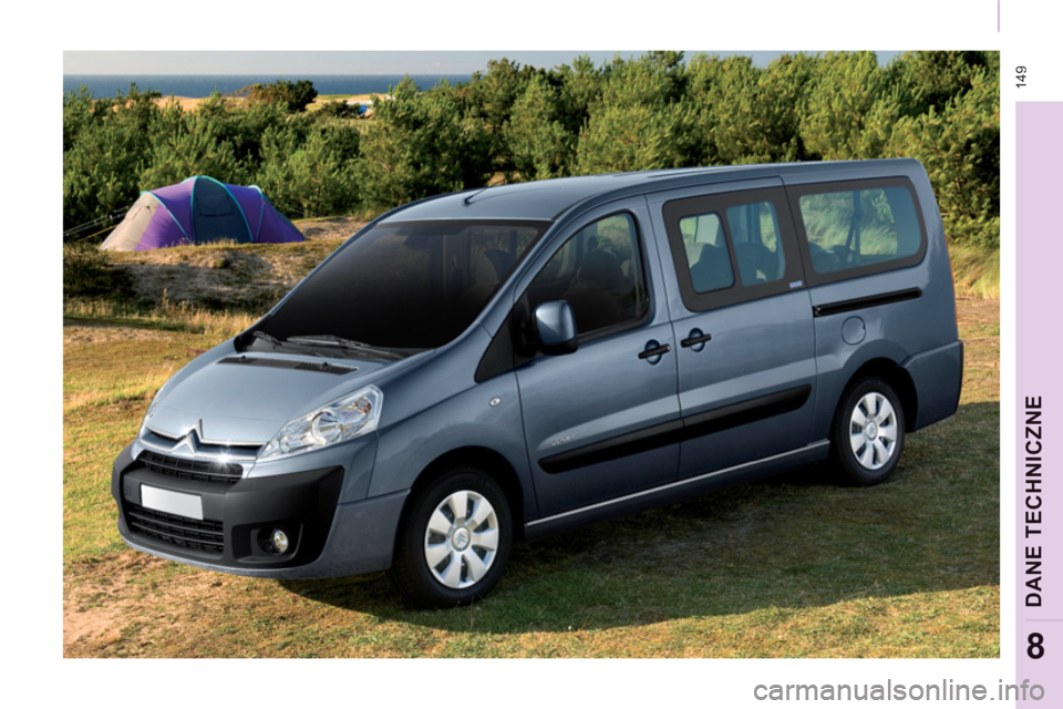 CITROEN JUMPER MULTISPACE 2013  Instrukcja obsługi (in Polish)  14
9
DANE TECHNICZNE
8 