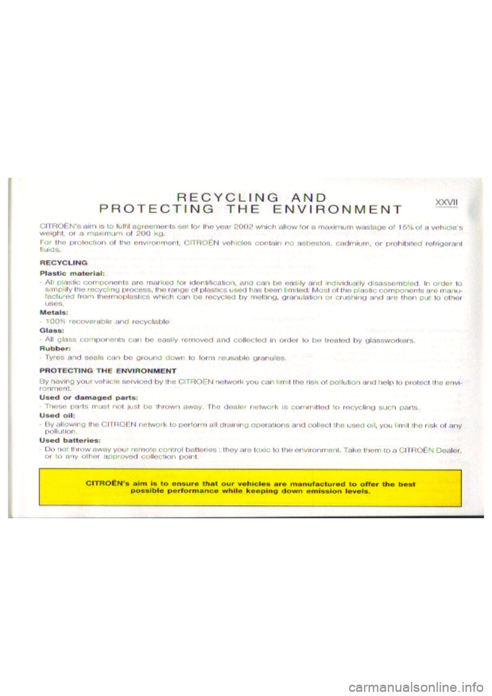 CITROEN BERLINGO VAN 2003 Owners Manual CITROEN BERLINGO VAN 2003 Owners Manual