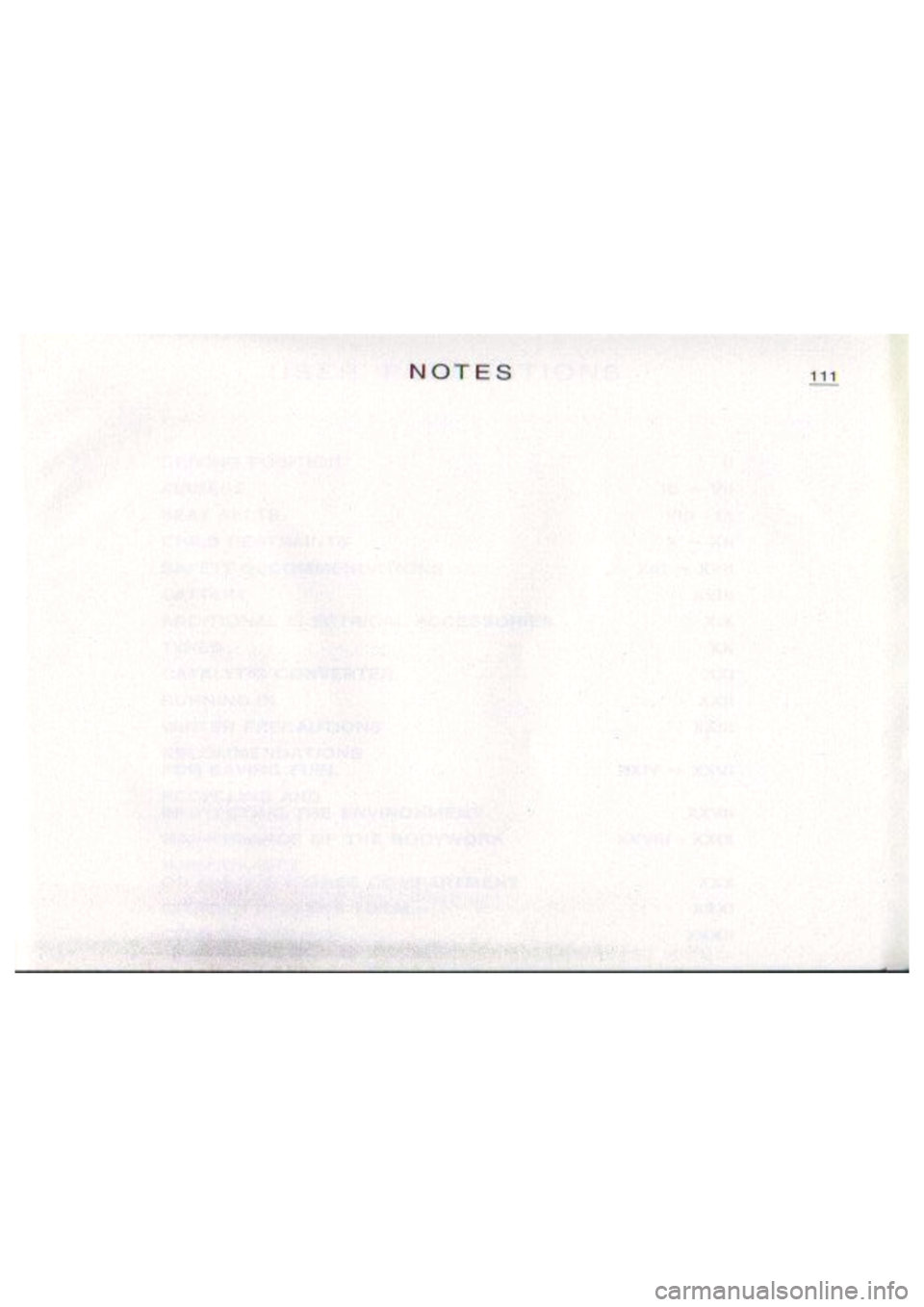 CITROEN BERLINGO VAN 2000  Owners Manual 