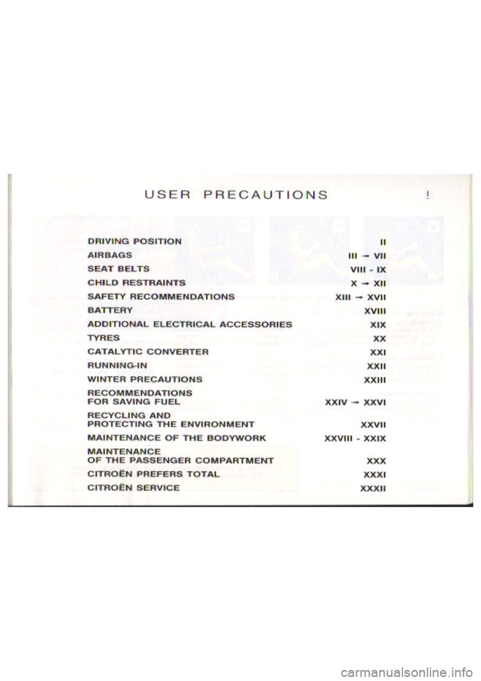 CITROEN BERLINGO VAN 1999  Owners Manual 