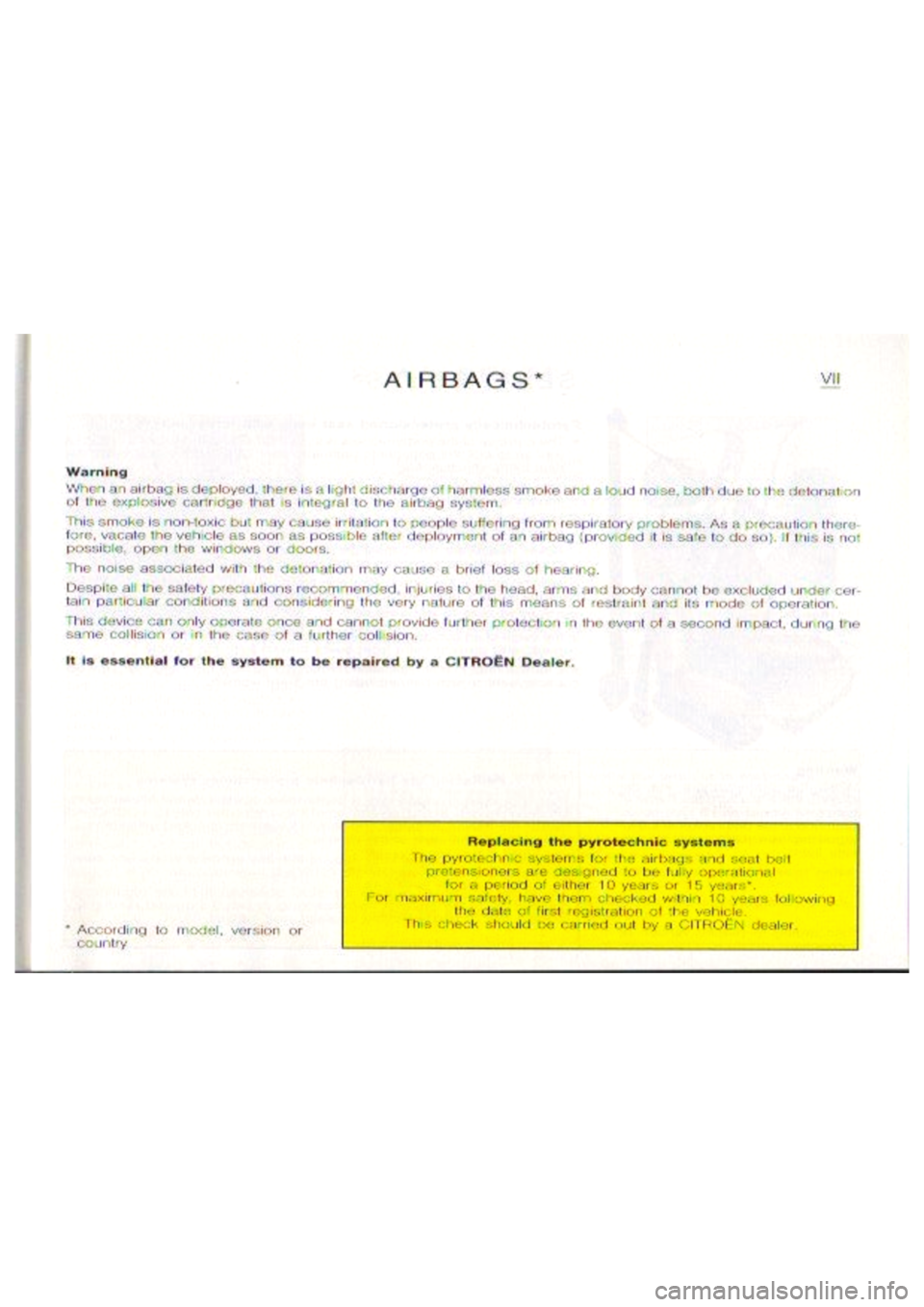 CITROEN BERLINGO VAN 1999  Owners Manual 
