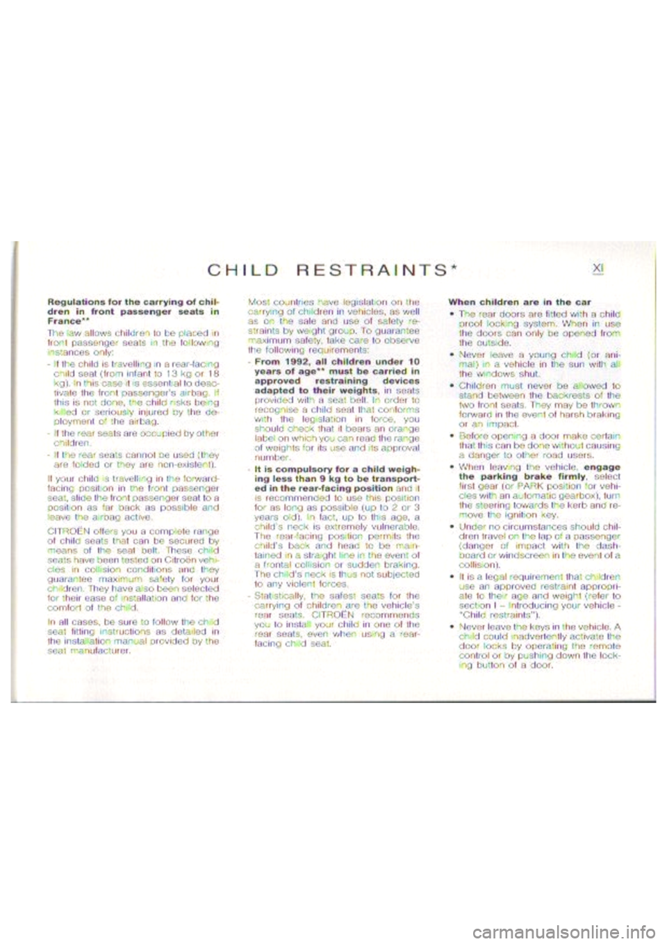 CITROEN BERLINGO VAN 1999  Owners Manual 