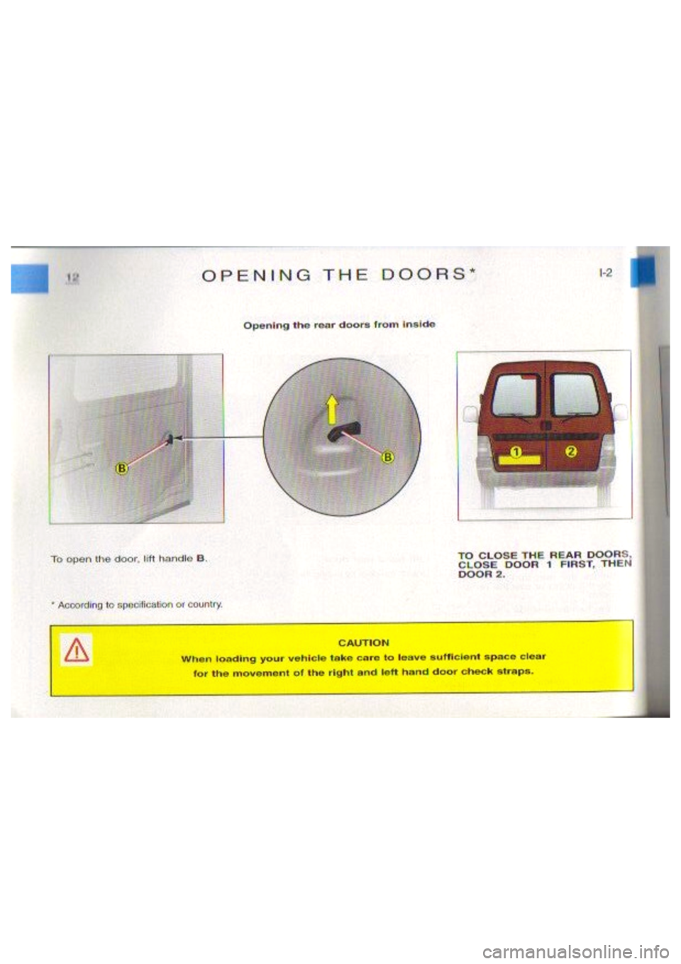 CITROEN BERLINGO VAN 1999 User Guide 