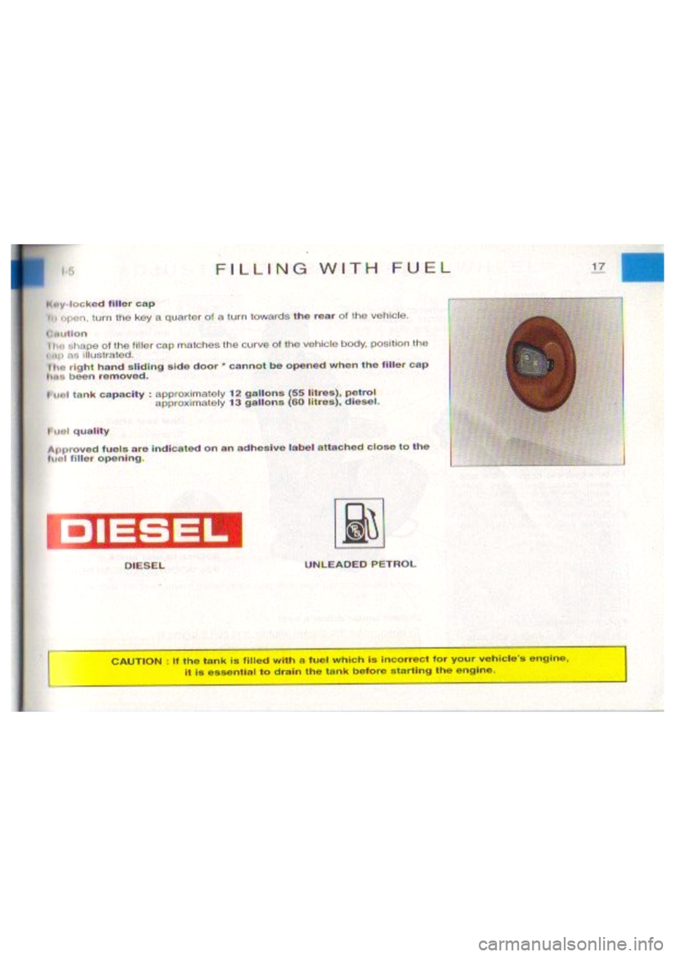 CITROEN BERLINGO VAN 1999 User Guide CITROEN BERLINGO VAN 1999 User Guide