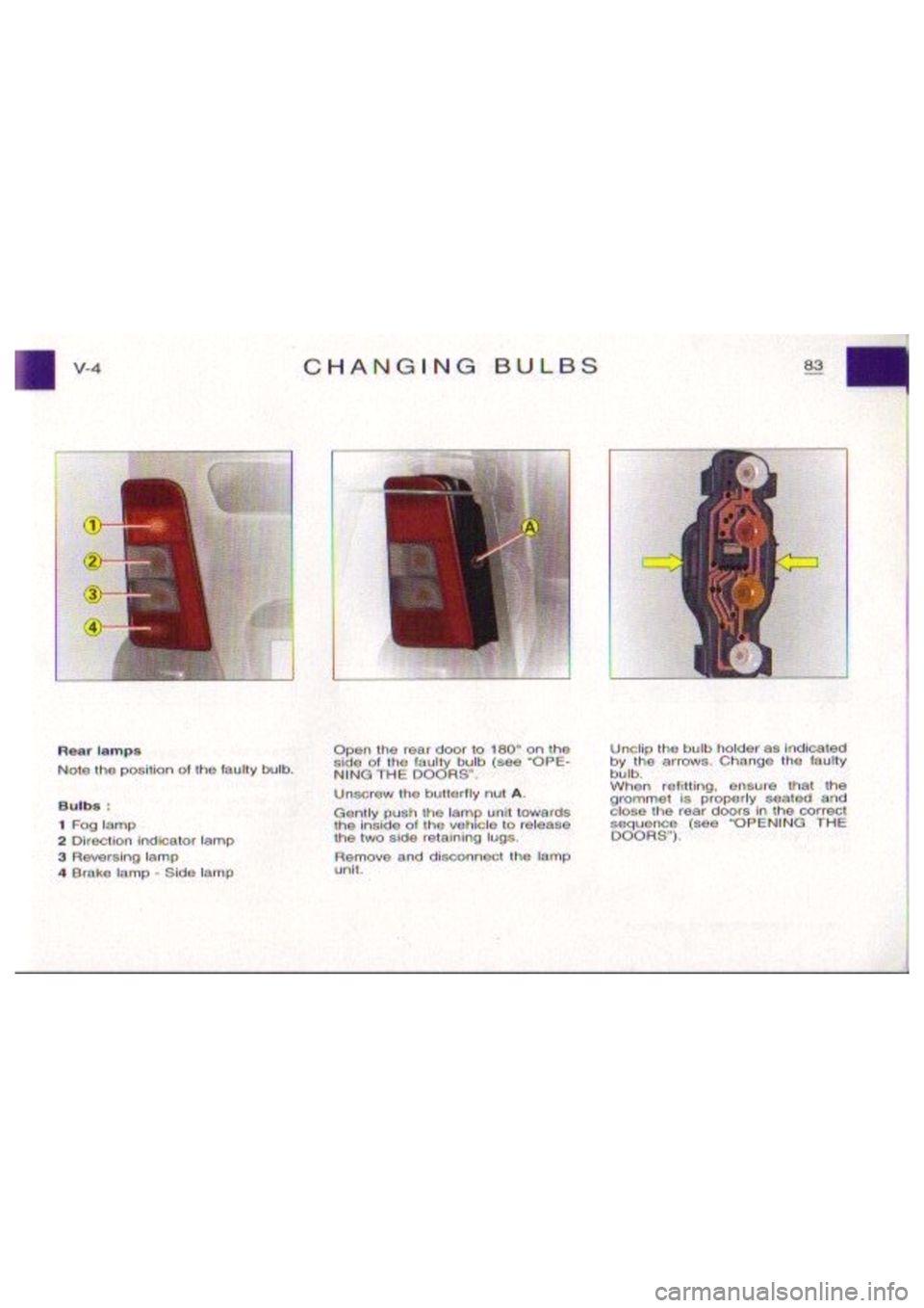 CITROEN BERLINGO VAN 1999 Manual Online 