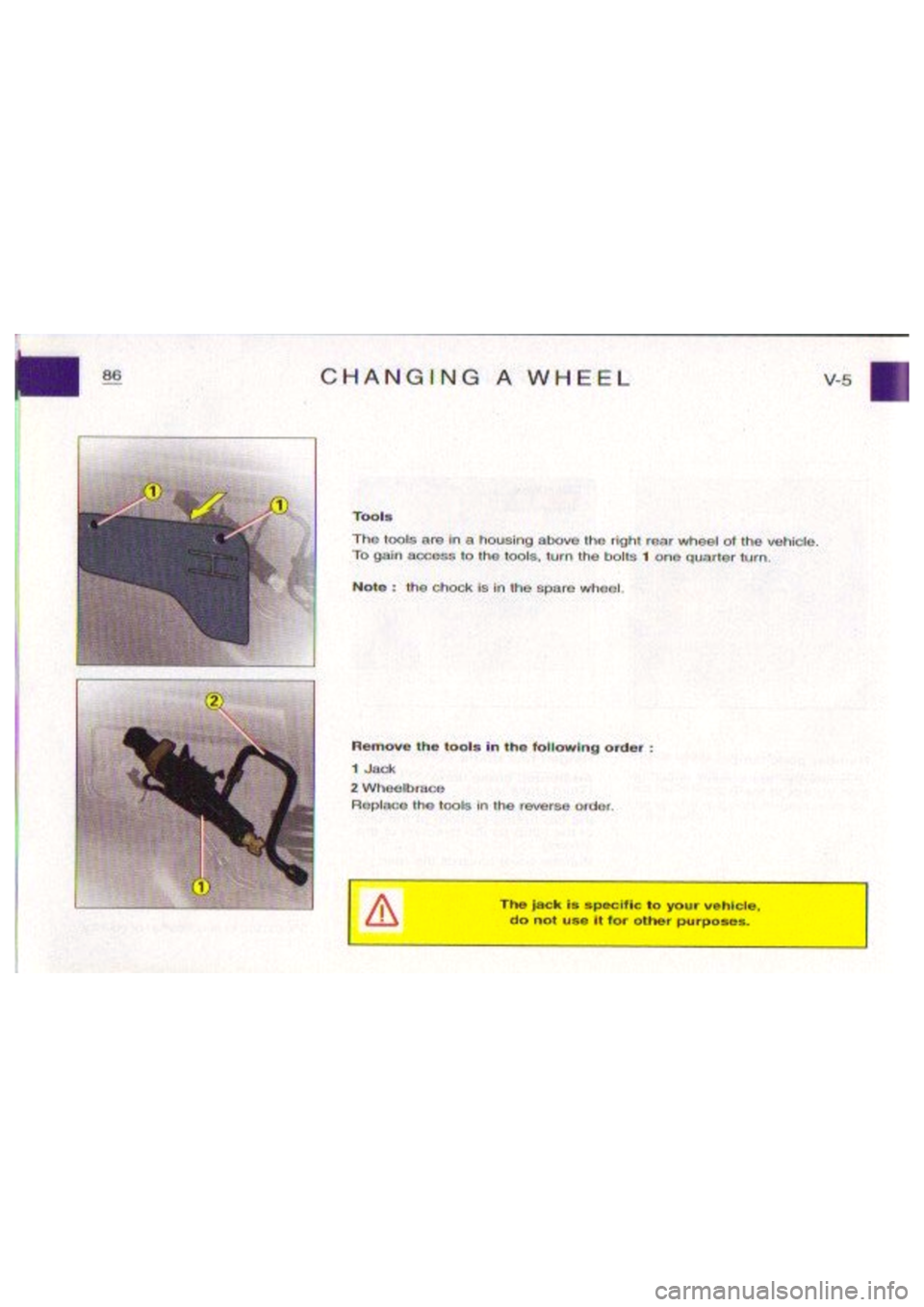 CITROEN BERLINGO VAN 1999 Manual Online 