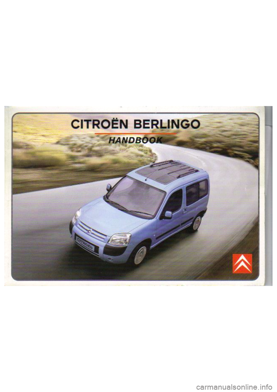 CITROEN BERLINGO VAN 1996  Owners Manual 