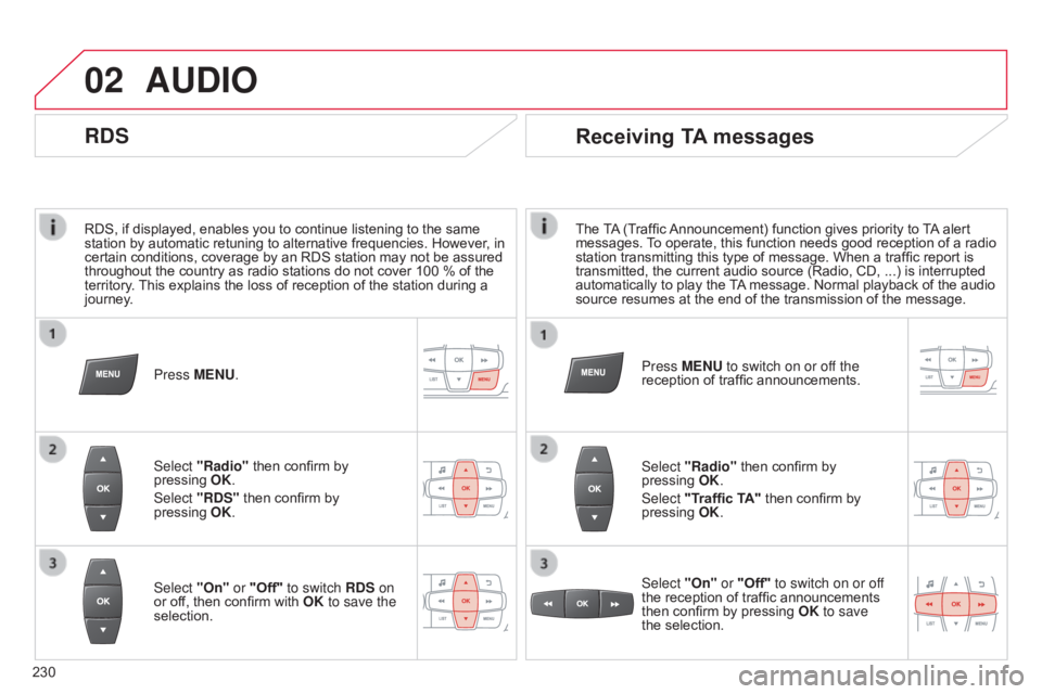 CITROEN C-ELYSÉE 2017 Manual PDF 02
230
C-elysee_en_Chap12b_RDE1_ed01-2016
RDS, if displayed, enables you to continue listening to the same station by  automatic  retuning  to  alternative  frequencies.  Howe CITROEN C-ELYSÉE 2017 Manual PDF 02
230
C-elysee_en_Chap12b_RDE1_ed01-2016
RDS, if displayed, enables you to continue listening to the same station by  automatic  retuning  to  alternative  frequencies.  Howe
