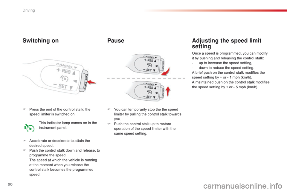 CITROEN C1 2020 Owners Manual 90
C1_en_Chap04_conduite_ed01-2016
F Press the end of the control stalk: the s
peed limiter is switched on.
F
A
ccelerate or decelerate to attain CITROEN C1 2020 Owners Manual 90
C1_en_Chap04_conduite_ed01-2016
F Press the end of the control stalk: the s
peed limiter is switched on.
F
A
ccelerate or decelerate to attain