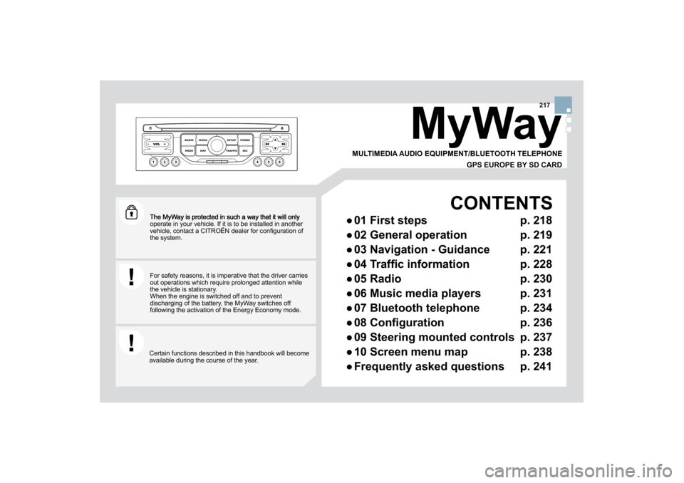 CITROEN DS3 2019  Owners Manual 217
operate in 
your vehicle. I
f it is to be installed in another 
�Y�H�K�L�F�O�H���F�R�Q�W�D�F�W��D��&�,�7�5�2�