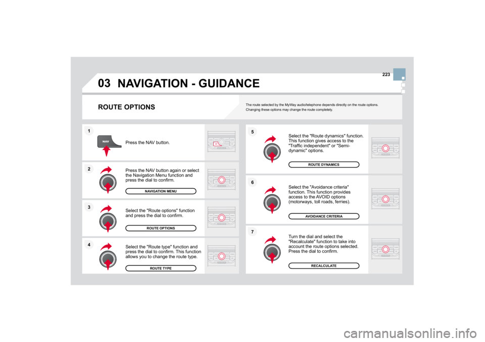 CITROEN DS3 2019  Owners Manual ��
� � 2 17 � ����
�1�$�9�,
�*
�$�7 �,
�2
�1���
�*�8
�,��$�1�&�(
���5�2�8
�7�(�
�2�3�7�,
�2�1�6
  Select the "Route dynamics" 
function. 
� �7�K�L�V��I�X�Q�F�W�L�R�Q�
�J�L�Y