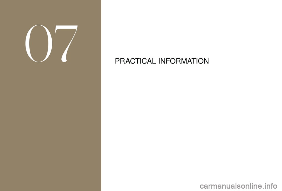 CITROEN DS4 2018  Owners Manual PR ACTICAL INFORMATION
07  