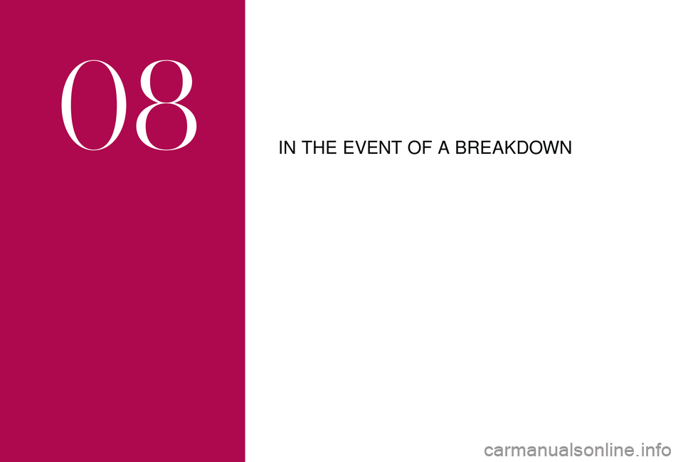 CITROEN DS4 2018  Owners Manual IN THE EVENT OF A BREAKDOWN
08  