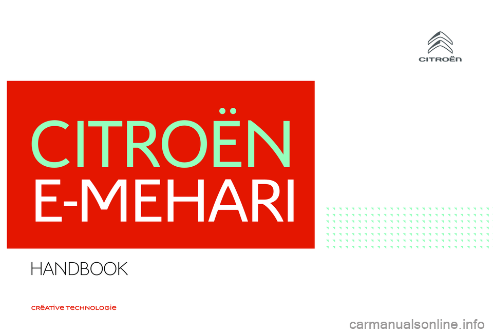 CITROEN E-MEHARI 2023 Owners Manual HANDBOOK CITROEN E-MEHARI 2023 Owners Manual HANDBOOK