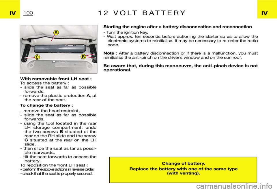 CITROEN XSARA PICASSO 2010  Owners Manual A
CB
฀S฀t฀a฀r฀t฀i฀n฀g฀฀฀t฀h฀e฀฀฀e฀n฀g฀i฀n฀e฀฀฀a฀f฀t฀e฀r฀฀฀a฀฀฀b฀a฀t฀t฀e฀r฀y฀฀฀d฀i฀s฀c฀o฀n฀n฀e฀c฀