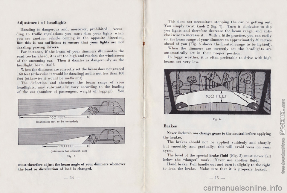 CITROEN 2CV 1959  Owners Manual 