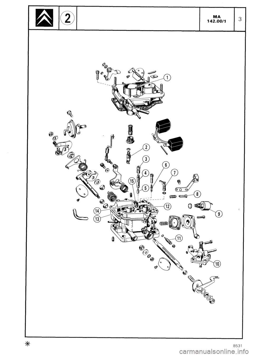 CITROEN CX 1988  Service Manual 3ft 8531  