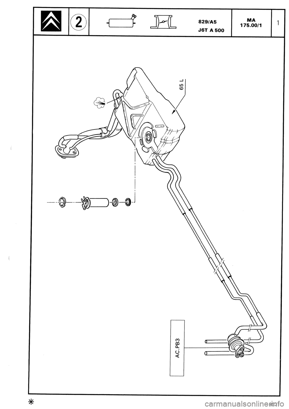CITROEN CX 1988 Service Manual --A --
3
8531 CITROEN CX 1988 Service Manual --A --
3
8531