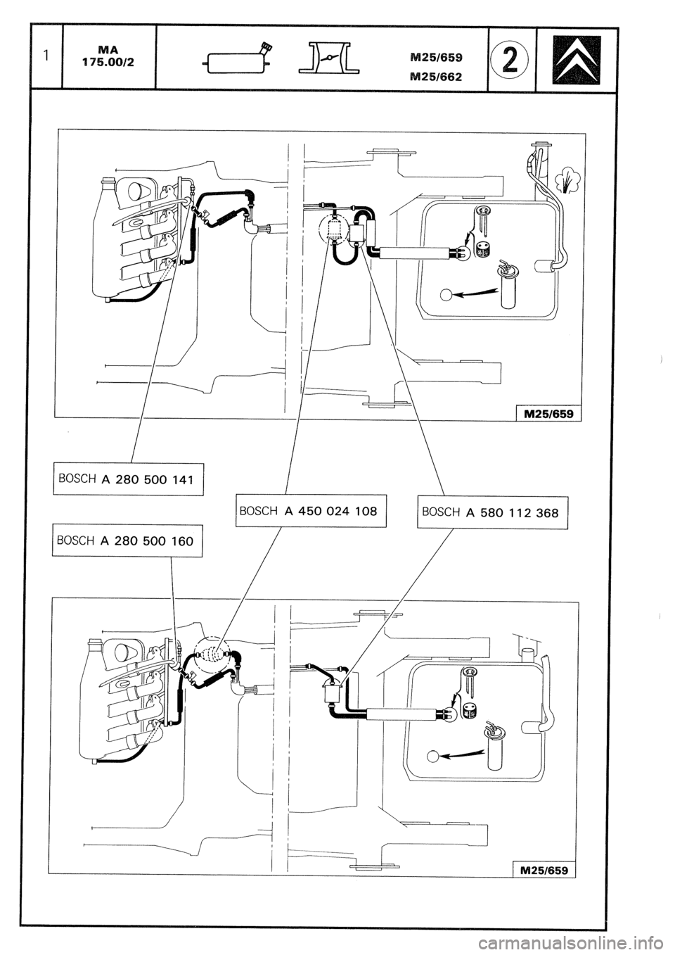 CITROEN CX 1988 Service Manual f-----
I 1 M25/659
I
( BOSCH A 280 500 141 (
( BOSCH A 280 500 160
( / BOSyA450024 108 BOSCH A 580 112 368
/ CITROEN CX 1988 Service Manual f-----
I 1 M25/659
I
( BOSCH A 280 500 141 (
( BOSCH A 280 500 160
( / BOSyA450024 108 BOSCH A 580 112 368
/