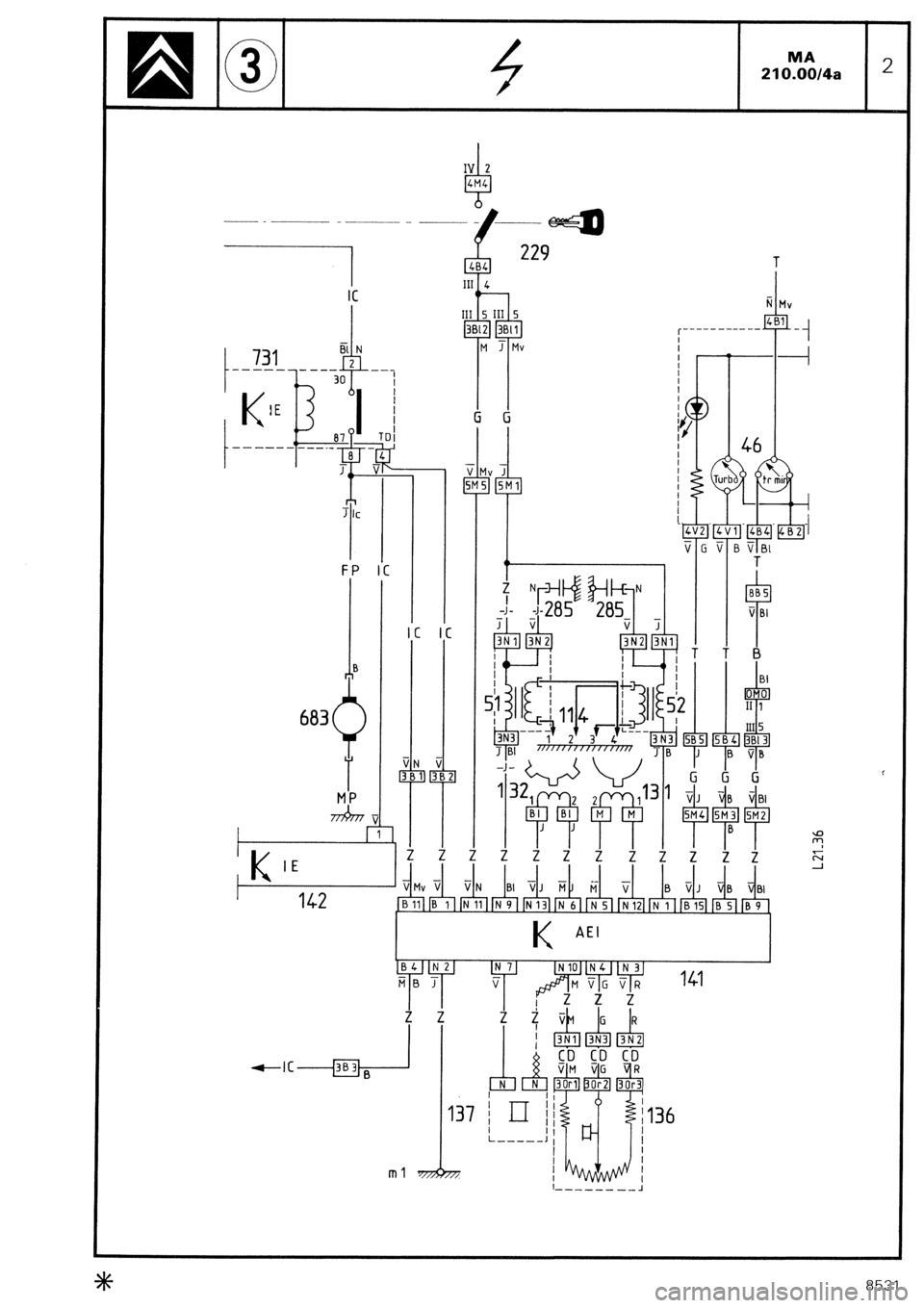 CITROEN CX 1988 Service Manual asI f MA 2 21 O.O0/4a
IC
~ I
82 F;
r----------- E
M TMv
SM! Iv J
Kz1 5Ml I Z
z z z z z
I( AEI
dE B
1 ;
E
3 \,
LLII
.Vl
;-,
----I
46
Z
81
B9
4
1~~11~ 21 [NI~IIN~IIN 31
i?B 7 I. CITROEN CX 1988 Service Manual asI f MA 2 21 O.O0/4a
IC
~ I
82 F;
r----------- E
M TMv
SM! Iv J
Kz1 5Ml I Z
z z z z z
I( AEI
dE B
1 ;
E
3 \,
LLII
.Vl
;-,
----I
46
Z
81
B9
4
1~~11~ 21 [NI~IIN~IIN 31
i?B 7 I.