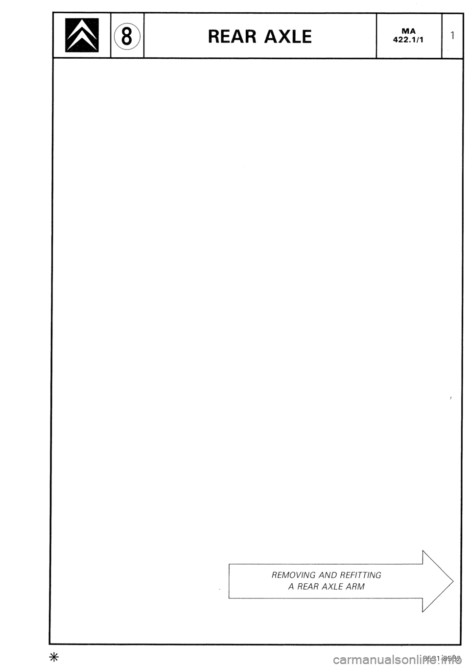 CITROEN CX 1988  Service Manual 8531-8532  