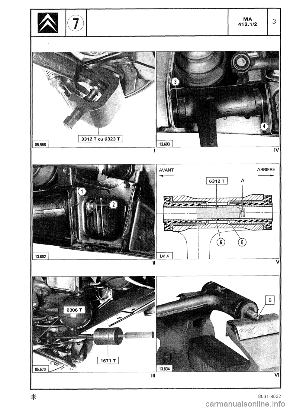 CITROEN CX 1988 Service Manual AVANT ARRIERE
‘-i&-d A -
8531-8532 CITROEN CX 1988 Service Manual AVANT ARRIERE
‘-i&-d A -
8531-8532