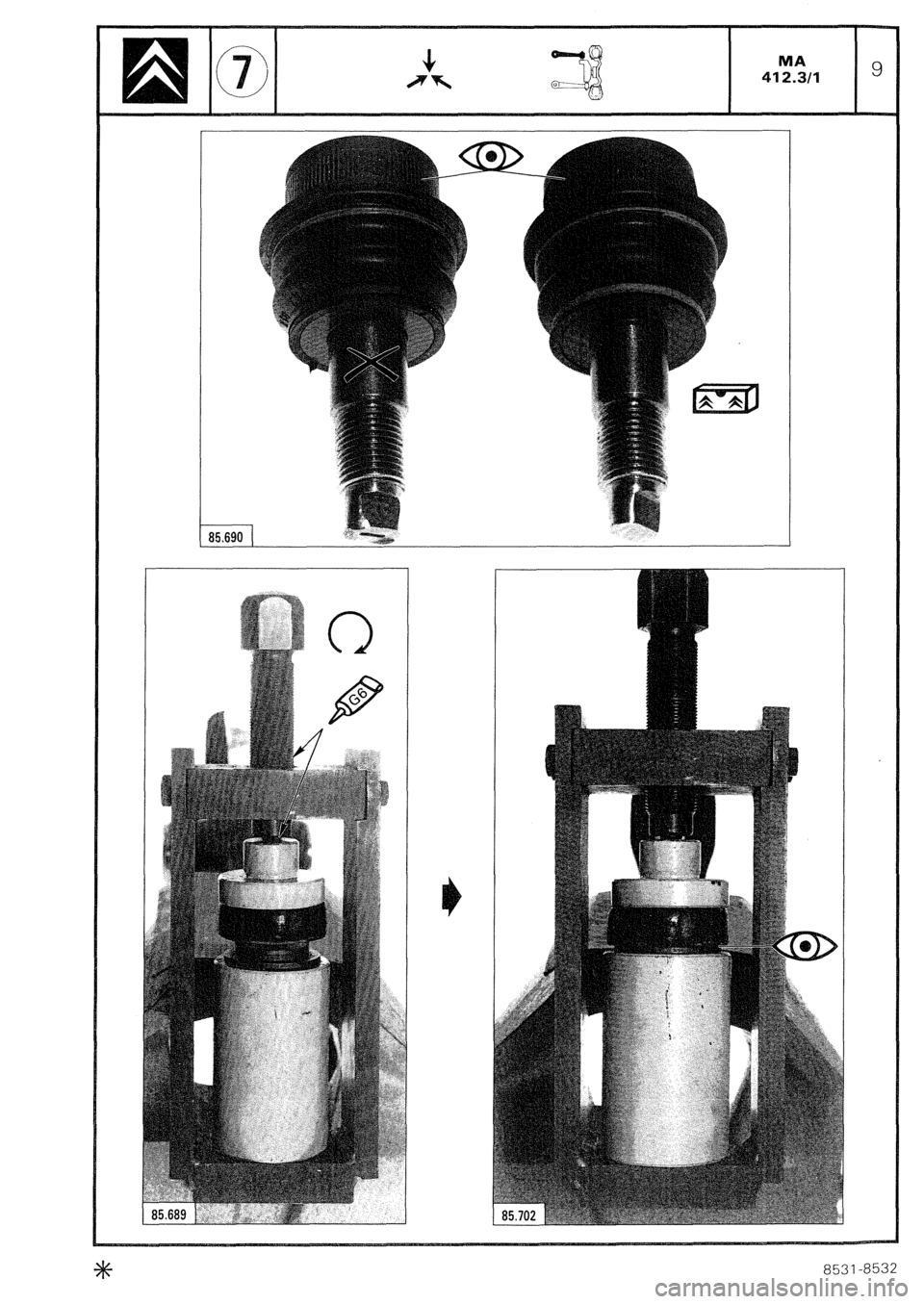 CITROEN CX 1988  Service Manual 85.690 
r 
8531-8532  