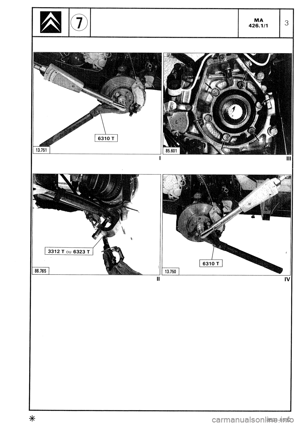 CITROEN CX 1988 Service Manual 8531-8532 CITROEN CX 1988 Service Manual 8531-8532