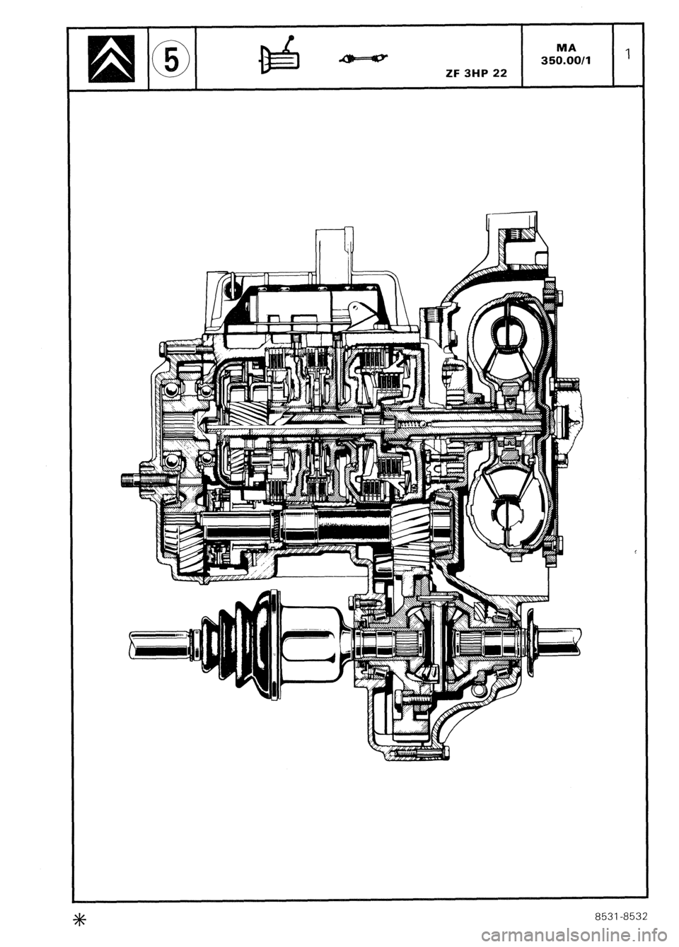 CITROEN CX 1988  Service Manual 8531-8532  